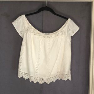 Off shoulder lace top